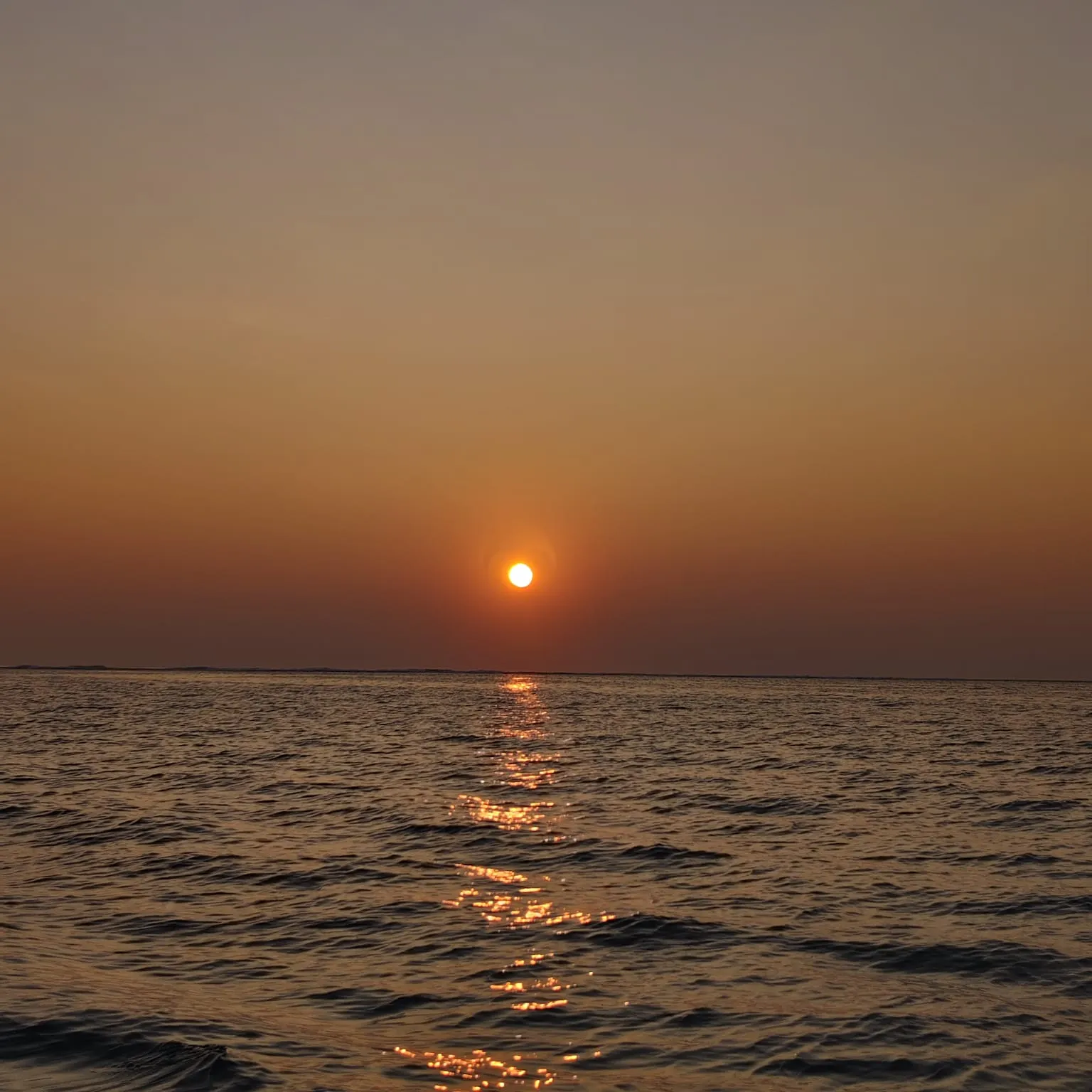 Sunset over the sea